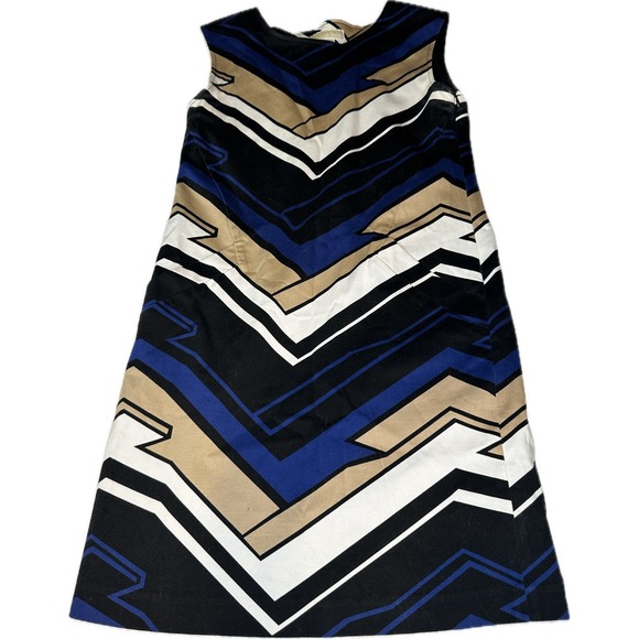 Michael Kors Dresses & Skirts - Michael Kors Womens Blue black  White Sheath Office Party Dress‎ 4